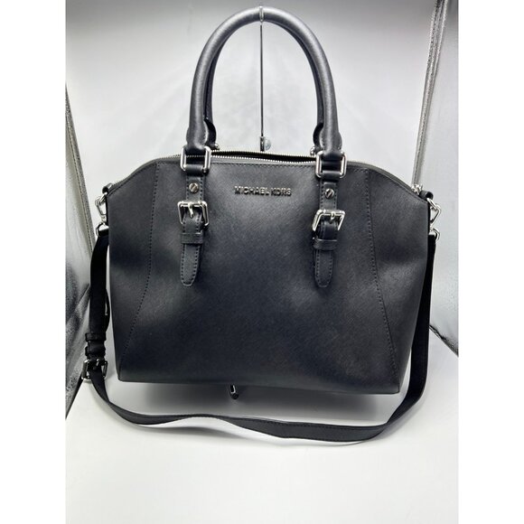 Michael Kors black handbag with strap - Picture 1 of 11